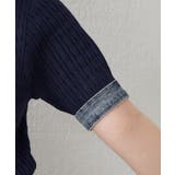 デニム切替ハーフジップ半袖ニット | RMAF　NICE CLAUP / OLIVE des OLIVE | 詳細画像28 