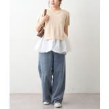 【セットアイテム】M/Lサイズ展開 半袖プルオーバー+ペプラムキャミ | NICE CLAUP / OLIVE des OLIVE　OUTLET | 詳細画像15 