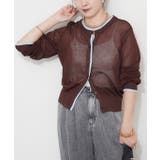 配色シアーカーディガン | RMAF　NICE CLAUP / OLIVE des OLIVE | 詳細画像19 