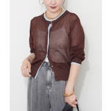配色シアーカーディガン | RMAF　NICE CLAUP / OLIVE des OLIVE | 詳細画像20 