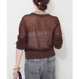 配色シアーカーディガン | RMAF　NICE CLAUP / OLIVE des OLIVE | 詳細画像22 