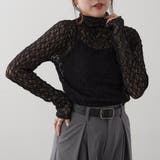 ブラック | レースボトルネックプルオーバー | RMAF　NICE CLAUP / OLIVE des OLIVE