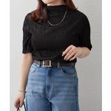 ブラック系 | ウェーブジャガードTシャツ | RMAF　NICE CLAUP / OLIVE des OLIVE