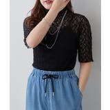 ストレッチレースボトルネックプルオーバー | RMAF　NICE CLAUP / OLIVE des OLIVE | 詳細画像10 