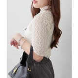 ストレッチレースボトルネックプルオーバー | RMAF　NICE CLAUP / OLIVE des OLIVE | 詳細画像3 