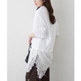 レースドッキングTシャツ | RMAF　NICE CLAUP / OLIVE des OLIVE | 詳細画像3 
