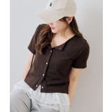 【セットアイテム】テレコ半袖カーディガン+裾レースキャミ | RMAF NICE CLAUP / OLIVE des OLIVE | 詳細画像28