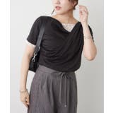ブラック | レースドッキングドレープTシャツ | RMAF NICE CLAUP / OLIVE des OLIVE