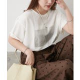 オフ | 【接触冷感】カノコ箔かすれプリントTシャツ | RMAF NICE CLAUP / OLIVE des OLIVE