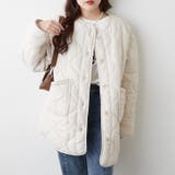 軽くて暖かい、パイピングキルトジャケット | RMAF　NICE CLAUP / OLIVE des OLIVE | 詳細画像11 