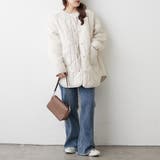 軽くて暖かい、パイピングキルトジャケット | RMAF　NICE CLAUP / OLIVE des OLIVE | 詳細画像16 