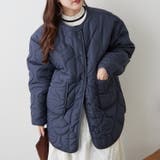 軽くて暖かい、パイピングキルトジャケット | RMAF　NICE CLAUP / OLIVE des OLIVE | 詳細画像20 