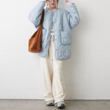 軽くて暖かい、パイピングキルトジャケット | RMAF　NICE CLAUP / OLIVE des OLIVE | 詳細画像6 