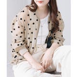 ベージュ | シアーフロッキー水玉ブルゾン | RMAF　NICE CLAUP / OLIVE des OLIVE
