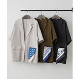 【セットアップ対応】スカーフ付き ビッグテーラーシングルジャケット | RMAF　NICE CLAUP / OLIVE des OLIVE | 詳細画像18 