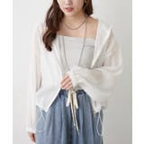 【冷房対策にも】シアーダブルジップフードブルゾン | RMAF NICE CLAUP / OLIVE des OLIVE | 詳細画像3