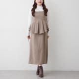 グレージュ | 【セットアイテム】テレコトップス&キャミワンピース | RMAF　NICE CLAUP / OLIVE des OLIVE