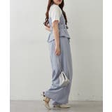 【セットアップ】共ベルト付ジレ+ワイドパンツ | RMAF　NICE CLAUP / OLIVE des OLIVE | 詳細画像6 
