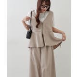 【セットアップ】ダブルジップジレ+ワイドパンツ | RMAF　NICE CLAUP / OLIVE des OLIVE | 詳細画像13 