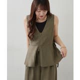 【セットアップ】ダブルジップジレ+ワイドパンツ | RMAF　NICE CLAUP / OLIVE des OLIVE | 詳細画像3 