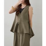 【セットアップ】ダブルジップジレ+ワイドパンツ | RMAF　NICE CLAUP / OLIVE des OLIVE | 詳細画像4 