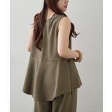 【セットアップ】ダブルジップジレ+ワイドパンツ | RMAF　NICE CLAUP / OLIVE des OLIVE | 詳細画像5 