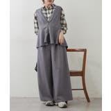 グレー | 【セットアップ】ダブルジップジレ+ワイドパンツ | RMAF　NICE CLAUP / OLIVE des OLIVE