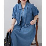 【セットアイテム】デニム5分袖ブルゾン+キャミワンピース | RMAF　NICE CLAUP / OLIVE des OLIVE | 詳細画像2 