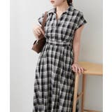 チェック | スキッパーフレンチスリーブワンピース | RMAF　NICE CLAUP / OLIVE des OLIVE