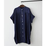 ネイビー | 色々釦チュニックワンピース | RMAF　NICE CLAUP / OLIVE des OLIVE