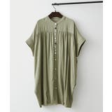カーキ | 色々釦チュニックワンピース | RMAF　NICE CLAUP / OLIVE des OLIVE