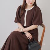 【Web限定】配色カットジャガードアンサンブル | NICE CLAUP / OLIVE des OLIVE　OUTLET | 詳細画像1 