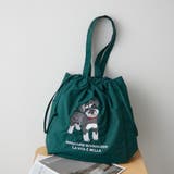 グリーン | 【Web限定】アニマル刺繍巾着トート | RMAF　NICE CLAUP / OLIVE des OLIVE