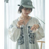 【nane】刺繍前あきワンピース | RMAF　NICE CLAUP / OLIVE des OLIVE | 詳細画像4 