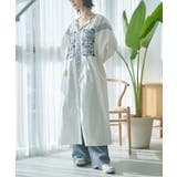 【nane】刺繍前あきワンピース | RMAF　NICE CLAUP / OLIVE des OLIVE | 詳細画像5 