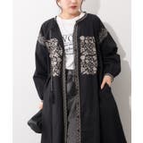 ブラック | 【nane】刺繍前あきワンピース | RMAF　NICE CLAUP / OLIVE des OLIVE