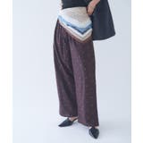 ブラウン | 【nane】軽やかインド綿 ドット柄刺繍パンツ | RMAF　NICE CLAUP / OLIVE des OLIVE