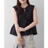 ブラック | 【NAO】プリーツ2WAYブラウス | RMAF　NICE CLAUP / OLIVE des OLIVE