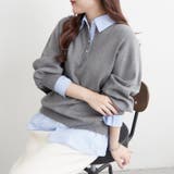 【nane】シャツドッキングニット | RMAF　NICE CLAUP / OLIVE des OLIVE | 詳細画像13 