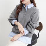 チャコール | 【nane】シャツドッキングニット | RMAF　NICE CLAUP / OLIVE des OLIVE