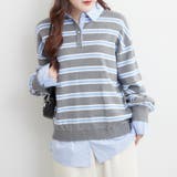 【nane】シャツドッキングニット | RMAF　NICE CLAUP / OLIVE des OLIVE | 詳細画像3 