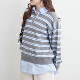 【nane】シャツドッキングニット | RMAF　NICE CLAUP / OLIVE des OLIVE | 詳細画像5 