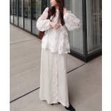 花柄チュールパフ長袖ブラウス | RMAF　NICE CLAUP / OLIVE des OLIVE | 詳細画像3 