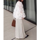 花柄チュールパフ長袖ブラウス | RMAF　NICE CLAUP / OLIVE des OLIVE | 詳細画像5 