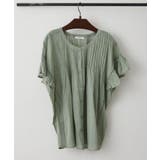 カーキ | 【NAO】袖フリルピンタックブラウス | RMAF　NICE CLAUP / OLIVE des OLIVE
