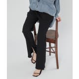 ブラック | 【nane】リブフレアパンツ | RMAF NICE CLAUP / OLIVE des OLIVE