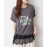 チャコール | 箔ロゴプリントTシャツ | RMAF NICE CLAUP / OLIVE des OLIVE