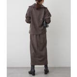 【セットアップ対応】スエポンフロントジップナロースカート | RMAF NICE CLAUP / OLIVE des OLIVE | 詳細画像4