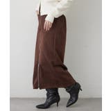 ブラウン | 【セットアップ対応】スエポンフロントジップナロースカート | RMAF NICE CLAUP / OLIVE des OLIVE