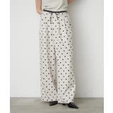 フロッキードットワイドパンツ | RMAF　NICE CLAUP / OLIVE des OLIVE | 詳細画像1 